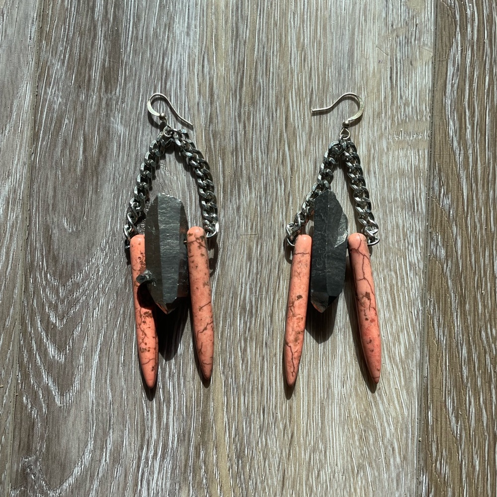Large avant garde earrings